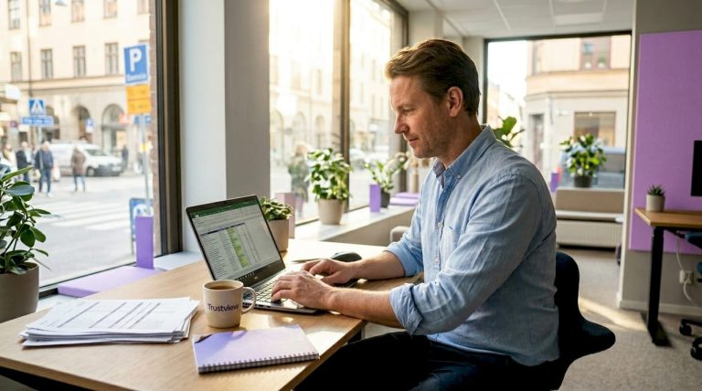 Man går igenom Excel-listan med personuppgifter för att säkerställa att allt följer GDPR.