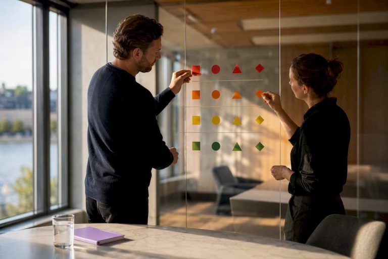 Teamet går igenom GDPR-risker i mötesrum