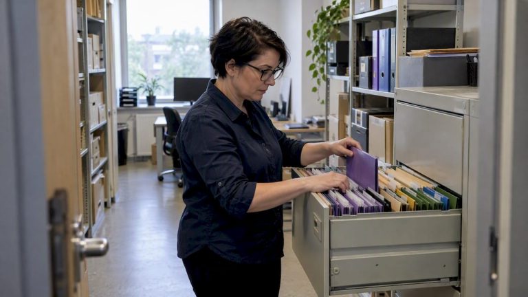 Complianceansvarig organiserar policyfiler i arkivet